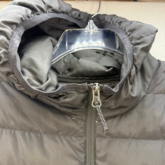 Eddie Bauer Puffer Down Coat Men's L Black Jacket Hooded Outdoor Gear Hiking - Picture 3 of 12